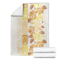 Christmas Aloha Hawaii Tiki Blanket Hibiscus Autumn Colors - Polynesian Pride
