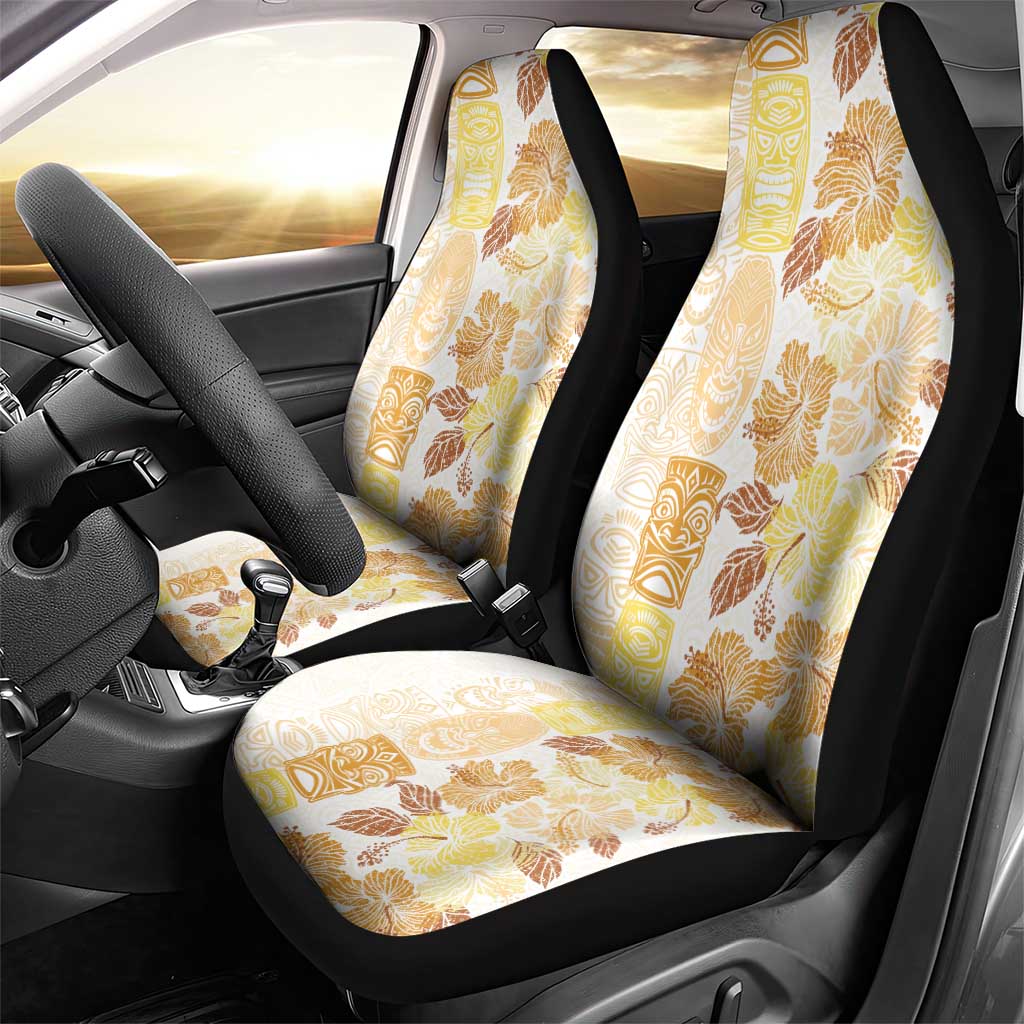 Christmas Aloha Hawaii Tiki Car Seat Cover Hibiscus Autumn Colors - Polynesian Pride