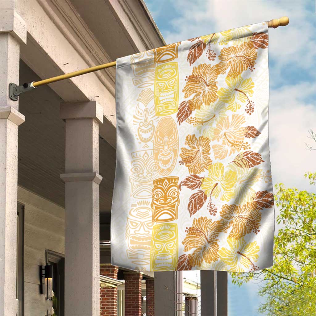 Christmas Aloha Hawaii Tiki Garden Flag Hibiscus Autumn Colors - Polynesian Pride