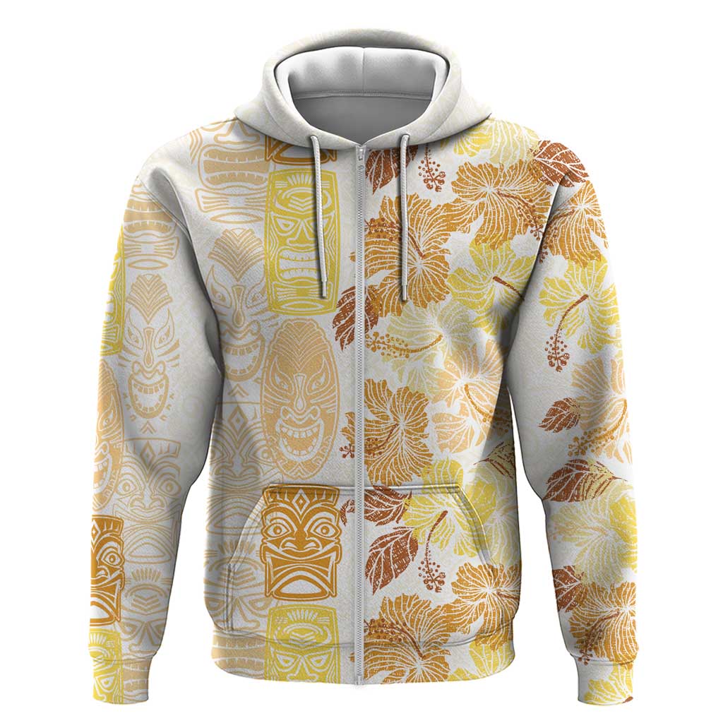 Christmas Aloha Hawaii Tiki Hoodie Hibiscus Autumn Colors - Polynesian Pride