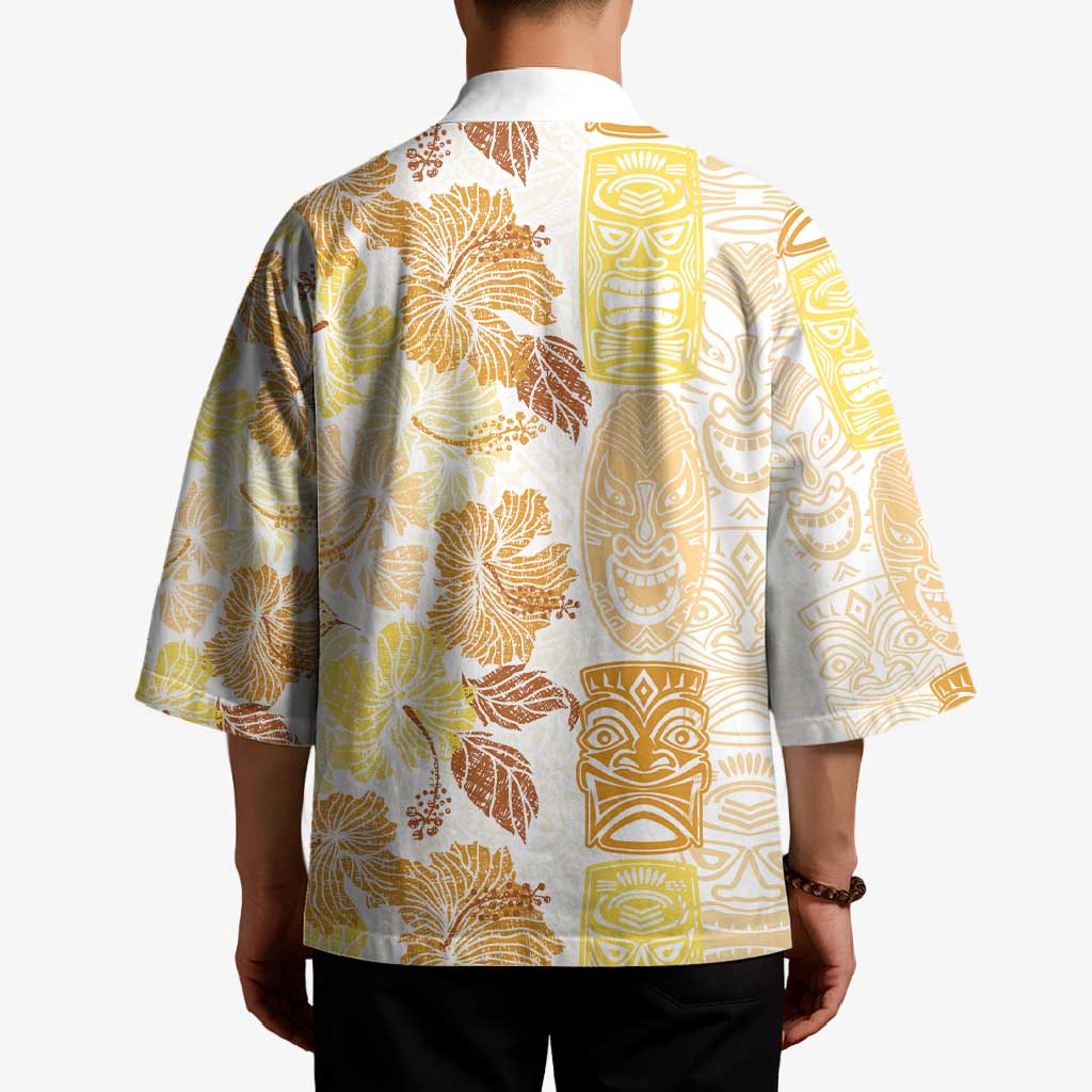 Christmas Aloha Hawaii Tiki Kimono Hibiscus Autumn Colors - Polynesian Pride