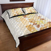 Christmas Aloha Hawaii Tiki Quilt Bed Set Hibiscus Autumn Colors - Polynesian Pride