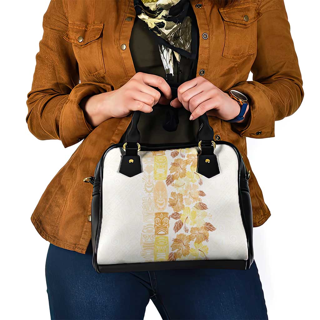 Christmas Aloha Hawaii Tiki Shoulder Handbag Hibiscus Autumn Colors - Polynesian Pride