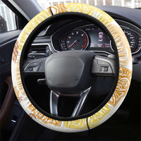 Christmas Aloha Hawaii Tiki Steering Wheel Cover Hibiscus Autumn Colors - Polynesian Pride