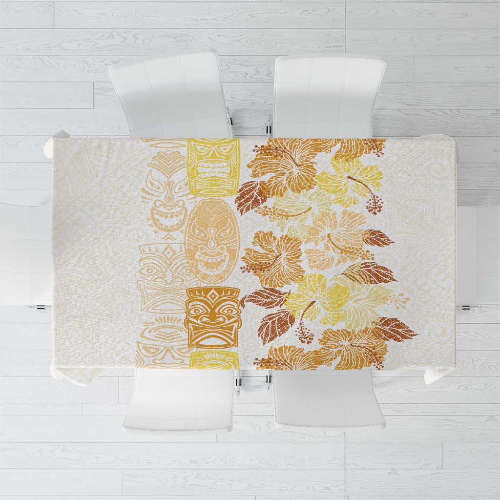 Christmas Aloha Hawaii Tiki Tablecloth Hibiscus Autumn Colors - Polynesian Pride