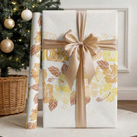 Christmas Aloha Hawaii Tiki Wrapping Paper Hibiscus Autumn Colors
