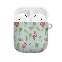 Aloha Hawaii Christmas Seamless AirPods Case Plumeria Lei LT7 Cerulean - Polynesian Pride