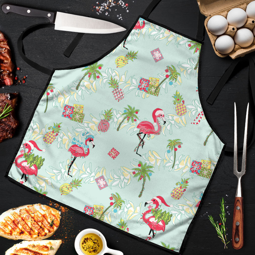 Aloha Hawaii Christmas Seamless Apron Plumeria Lei