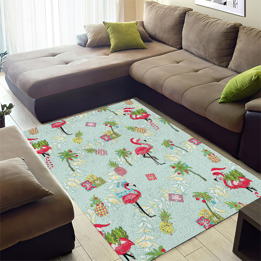 Aloha Hawaii Christmas Seamless Area Rug Plumeria Lei