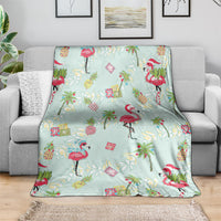 Aloha Hawaii Christmas Seamless Blanket Plumeria Lei