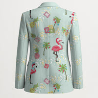 Aloha Hawaii Christmas Seamless Blazer Plumeria Lei