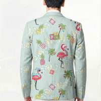 Aloha Hawaii Christmas Seamless Blazer Plumeria Lei