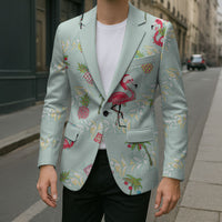 Aloha Hawaii Christmas Seamless Blazer Plumeria Lei