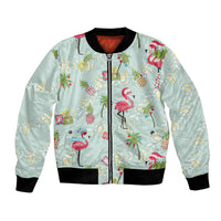 Aloha Hawaii Christmas Seamless Bomber Jacket Plumeria Lei