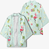 Aloha Hawaii Christmas Seamless Kimono Plumeria Lei LT7 - Polynesian Pride