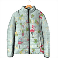 Aloha Hawaii Christmas Seamless Padded Jacket Plumeria Lei