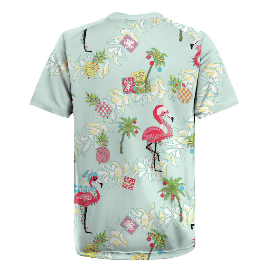 Aloha Hawaii Christmas Seamless Rugby Jersey Plumeria Lei LT7 - Polynesian Pride