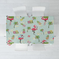 Aloha Hawaii Christmas Seamless Tablecloth Plumeria Lei