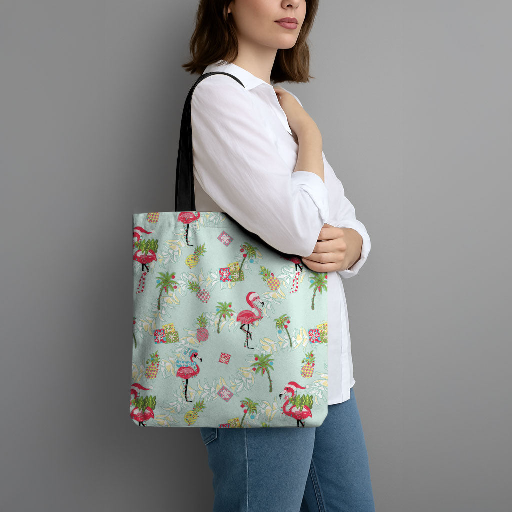 Aloha Hawaii Christmas Seamless Tote Bag Plumeria Lei LT7 - Polynesian Pride