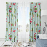 Aloha Hawaii Christmas Seamless Window Curtain Plumeria Lei
