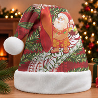 Mele Kalikimaka Hawaii Christmas Maile Lei Christmas Santa Hat Tropical Santa LT7 Without Fur Red - Polynesian Pride
