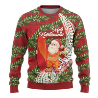 Mele Kalikimaka Hawaii Christmas Maile Lei Ugly Christmas Sweater Tropical Santa LT7 - Polynesian Pride