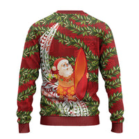 Mele Kalikimaka Hawaii Christmas Maile Lei Ugly Christmas Sweater Tropical Santa LT7 - Polynesian Pride