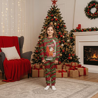Mele Kalikimaka Hawaii Christmas Maile Lei Christmas Pajama Set Tropical Santa LT7 Kid Red - Polynesian Pride
