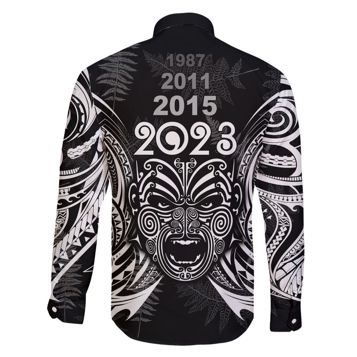 New Zealand Rugby Family Matching Short Sleeve Bodycon Dress and Hawaiian Shirt 2023 World Cup Aotearoa Haka Face LT7 - Polynesian Pride