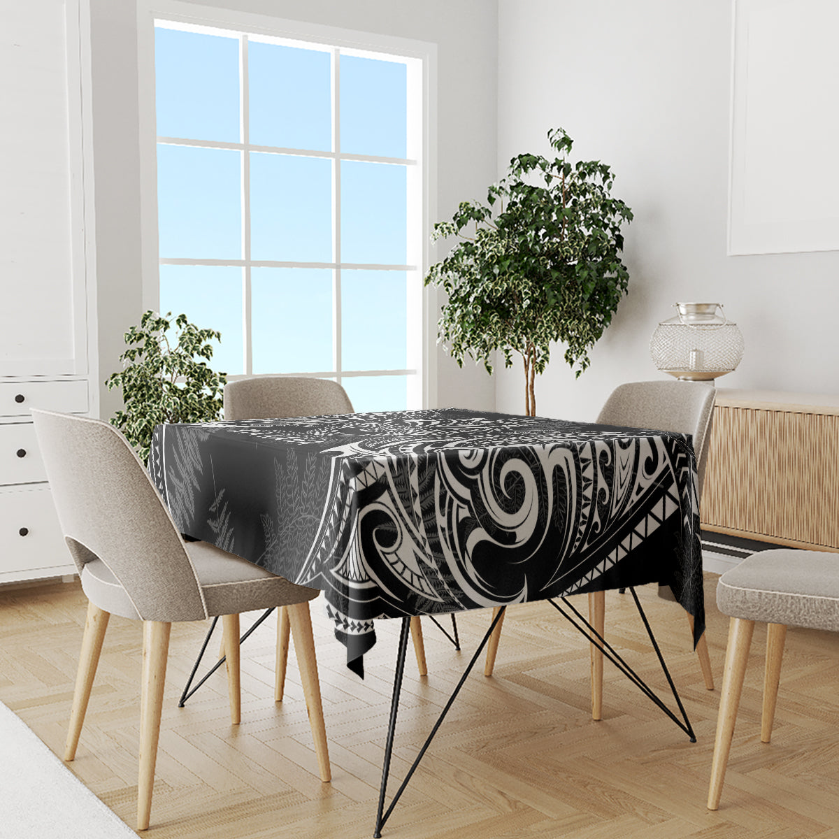 New Zealand Rugby Tablecloth 2023 World Cup Aotearoa Haka Face LT7 - Polynesian Pride