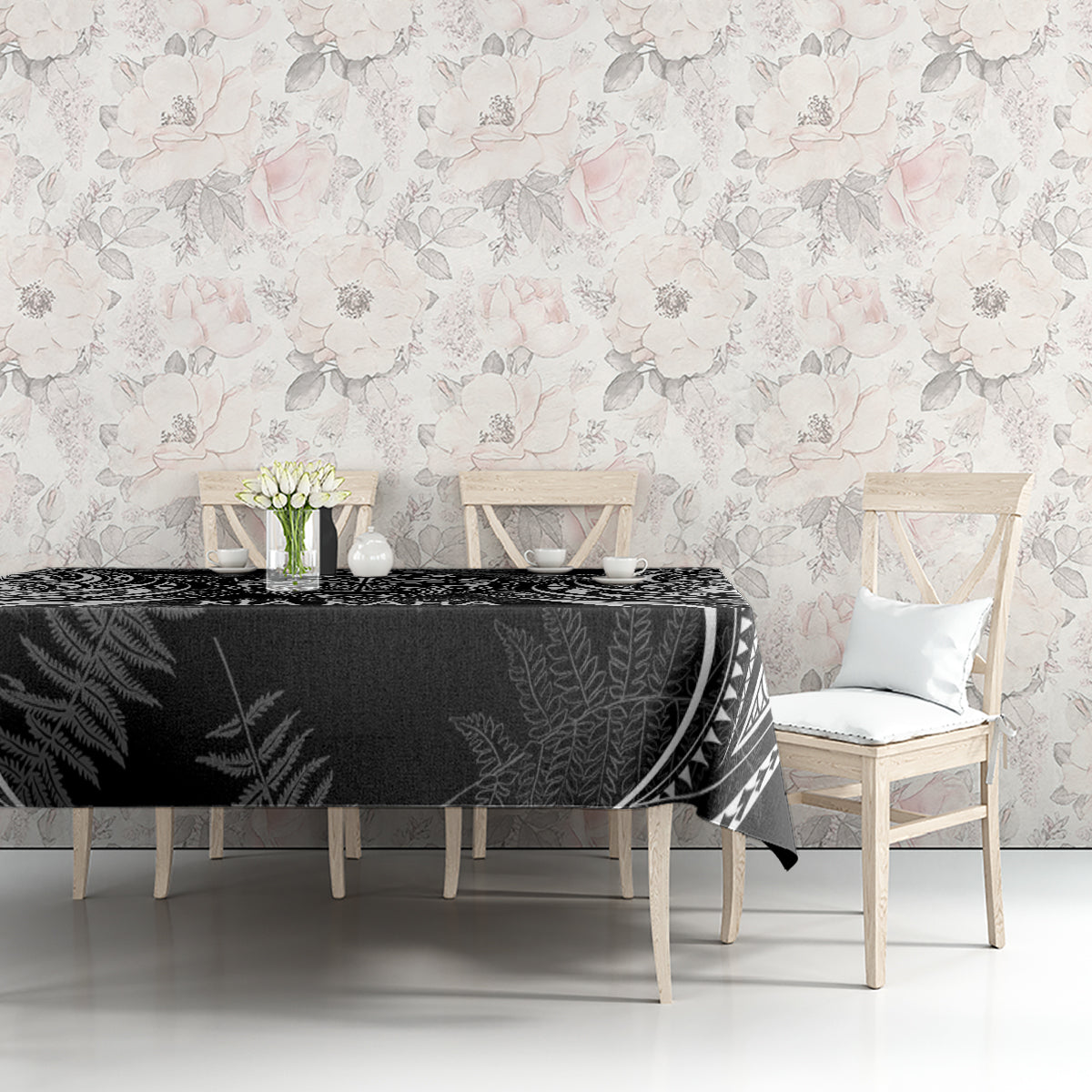 New Zealand Rugby Tablecloth 2023 World Cup Aotearoa Haka Face LT7 - Polynesian Pride