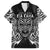 New Zealand Rugby Family Matching Off Shoulder Short Dress and Hawaiian Shirt 2023 World Cup Aotearoa Create History LT7 Dad's Shirt - Short Sleeve Black - Polynesian Pride