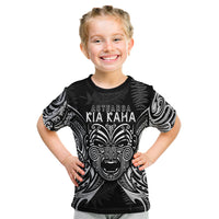 New Zealand Rugby Kid T Shirt 2023 World Cup Aotearoa Create History LT7 Black - Polynesian Pride