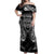 New Zealand Rugby Off Shoulder Maxi Dress 2023 World Cup Aotearoa Create History LT7 Women Black - Polynesian Pride