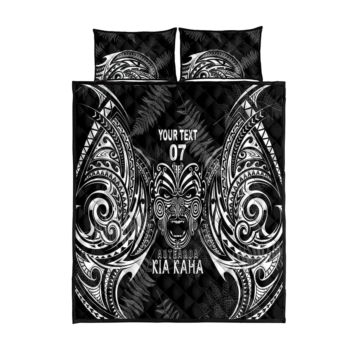 New Zealand Rugby Quilt Bed Set 2023 World Cup Aotearoa Create History LT7 Black - Polynesian Pride