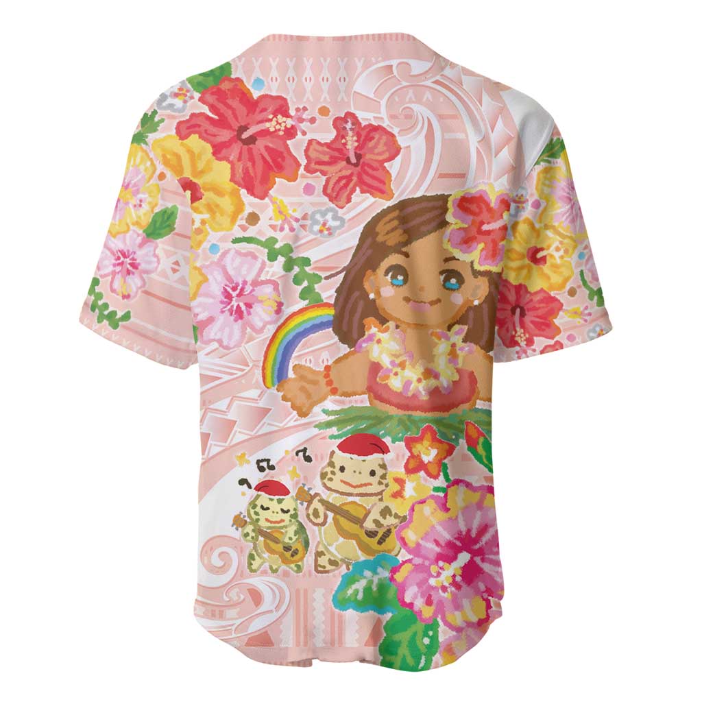 Aloha Hawaii Baseball Jersey Kawaii Mele Kalikimaka - Pastel Fever