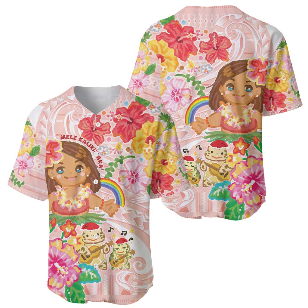 Aloha Hawaii Baseball Jersey Kawaii Mele Kalikimaka - Pastel Fever