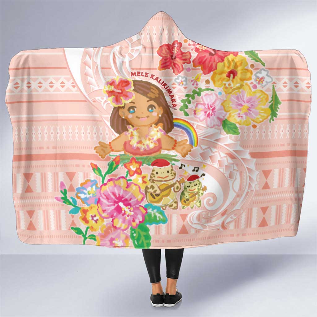 Aloha Hawaii Hooded Blanket Kawaii Mele Kalikimaka - Pastel Fever