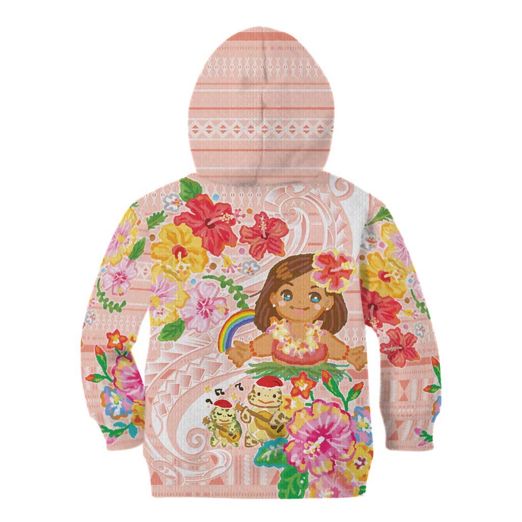 Aloha Hawaii Kid Hoodie Kawaii Mele Kalikimaka - Pastel Fever