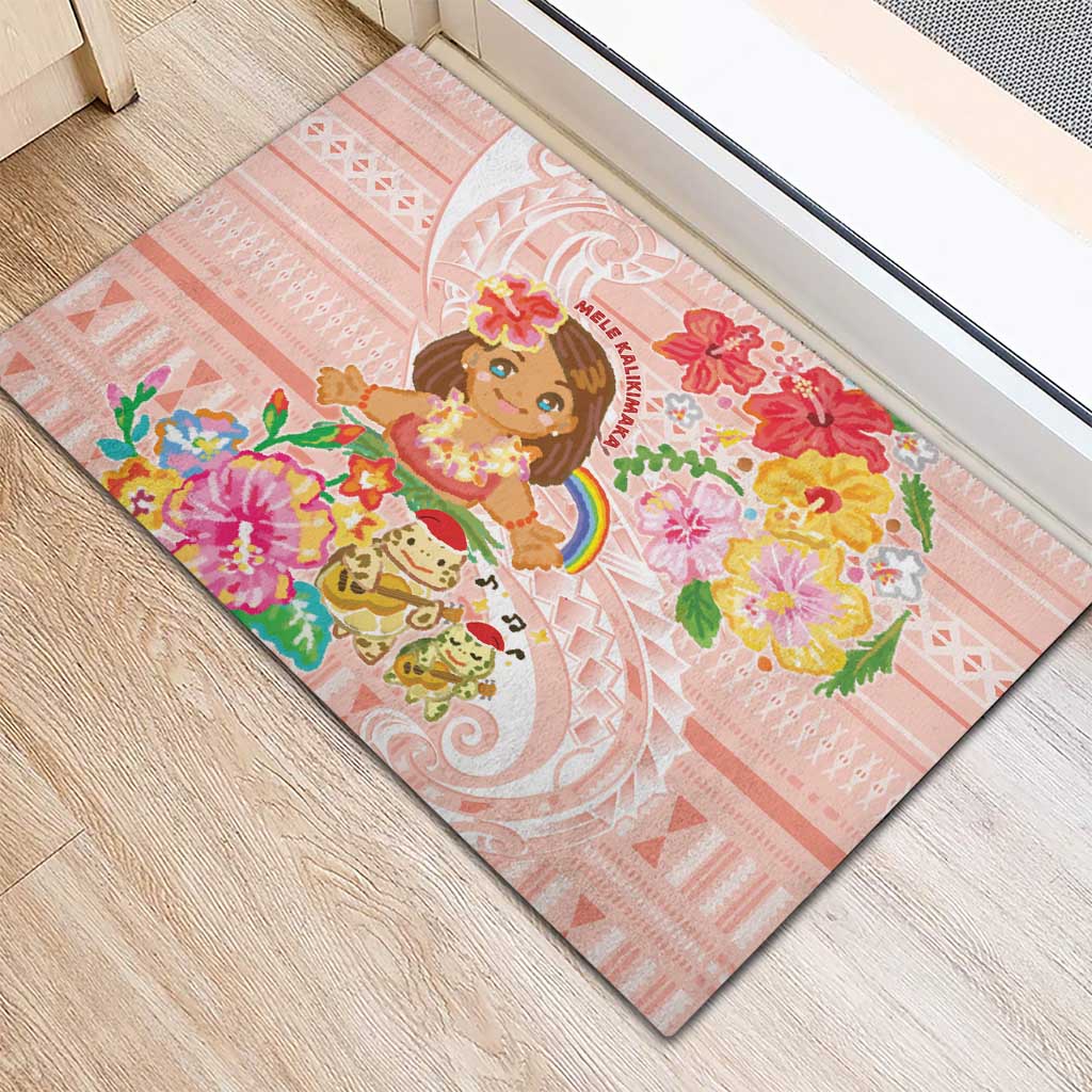 Aloha Hawaii Rubber Doormat Kawaii Mele Kalikimaka - Pastel Fever