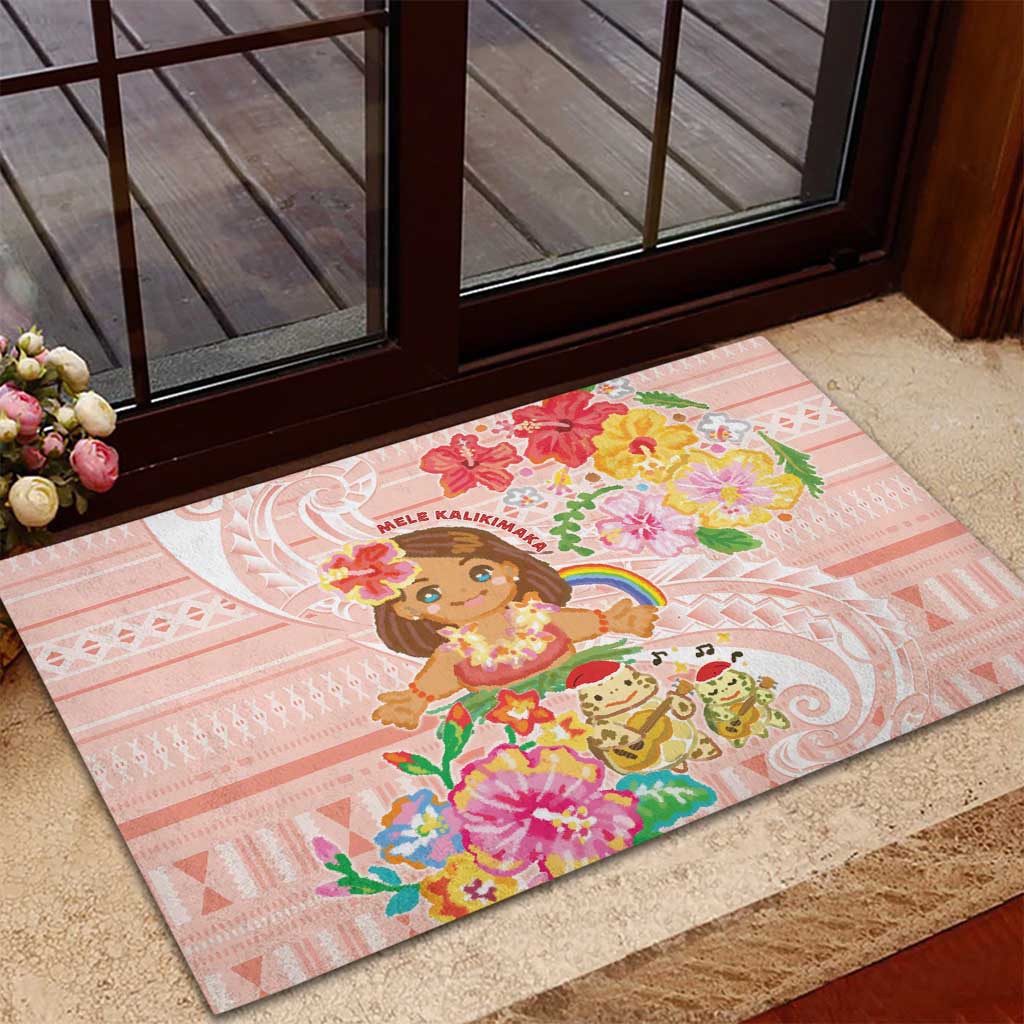 Aloha Hawaii Rubber Doormat Kawaii Mele Kalikimaka - Pastel Fever