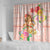 Aloha Hawaii Shower Curtain Kawaii Mele Kalikimaka - Pastel Fever