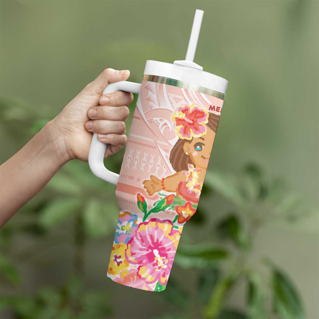 Aloha Hawaii Tumbler With Handle Kawaii Mele Kalikimaka - Pastel Fever