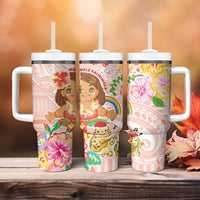 Aloha Hawaii Tumbler With Handle Kawaii Mele Kalikimaka - Pastel Fever