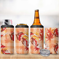 Orange Palaka Hawaii Aloha 4 in 1 Can Cooler Tumbler Koi Pond Mix Japanese Maple - Polynesian Pride