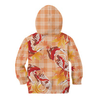 Orange Palaka Hawaii Aloha Kid Hoodie Koi Pond Mix Japanese Maple - Polynesian Pride