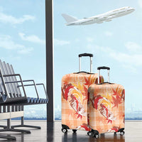 Orange Palaka Hawaii Aloha Luggage Cover Koi Pond Mix Japanese Maple - Polynesian Pride