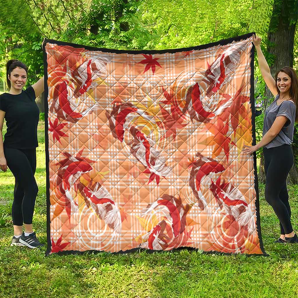 Orange Palaka Hawaii Aloha Quilt Koi Pond Mix Japanese Maple - Polynesian Pride