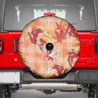 Orange Palaka Hawaii Aloha Spare Tire Cover Koi Pond Mix Japanese Maple - Polynesian Pride