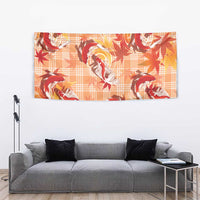 Orange Palaka Hawaii Aloha Tapestry Koi Pond Mix Japanese Maple - Polynesian Pride